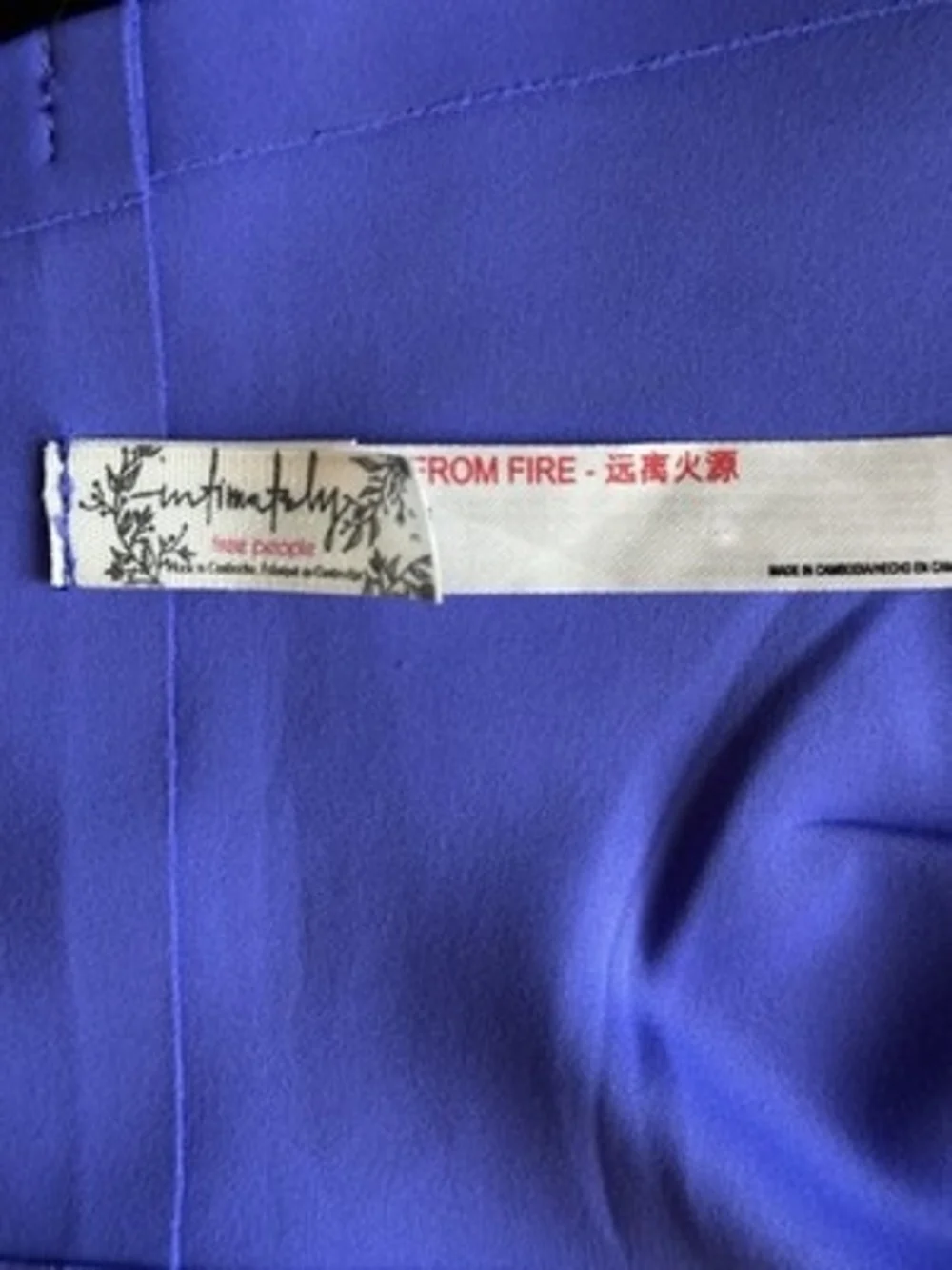 Free People Intimately Nina Bandeau Bralette Top Bra Iris Purple Size M EXC
